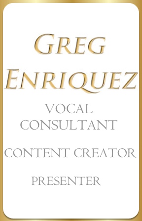 Greg Enriquez Vocal Master Instructor Trained in SLS Speech Level Singing Lessons